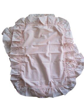 Vintage Pink Ruffled Standard Pillow Shams Set of 2 Elegant Bedding Accent New